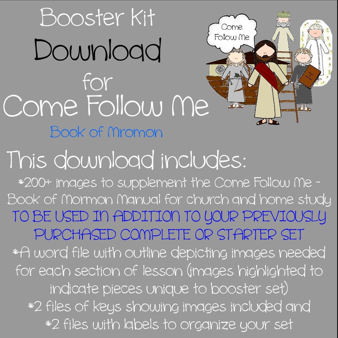 Come Follow Me 2024 Book of Mormon Download for BOOSTER SET Cutouts