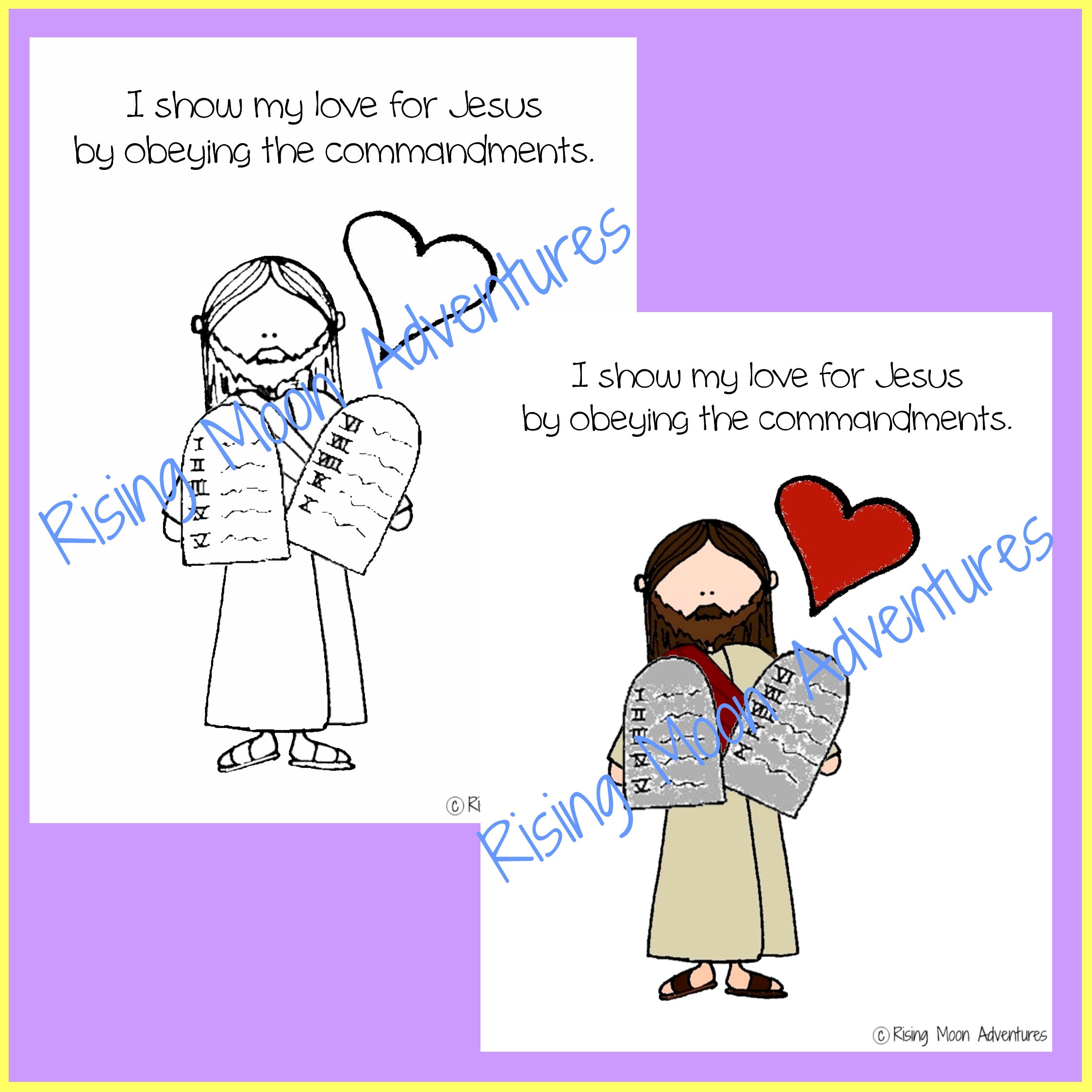 Obeying Commandments Coloring Pages