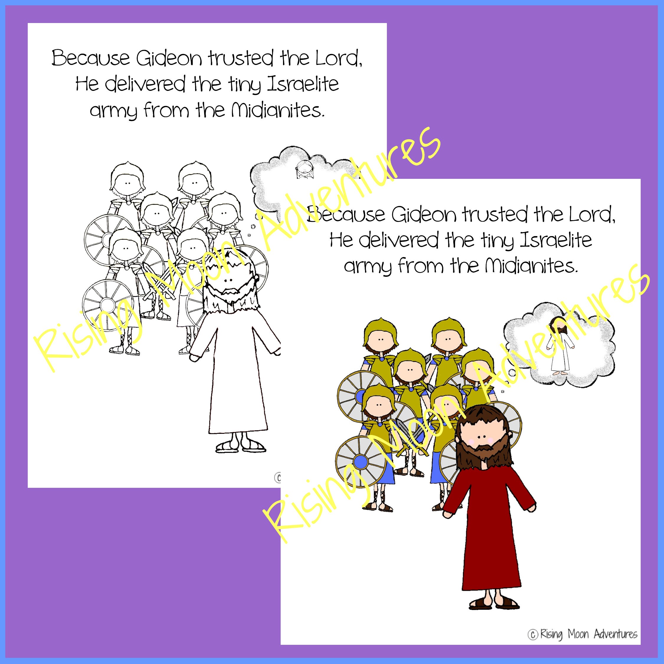 Bible Story Of Gideon Coloring Pages