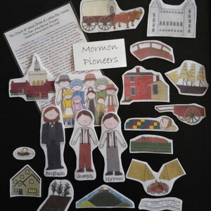 Mormon Pioneer Cutouts With Laminated Story Card Available in - Etsy