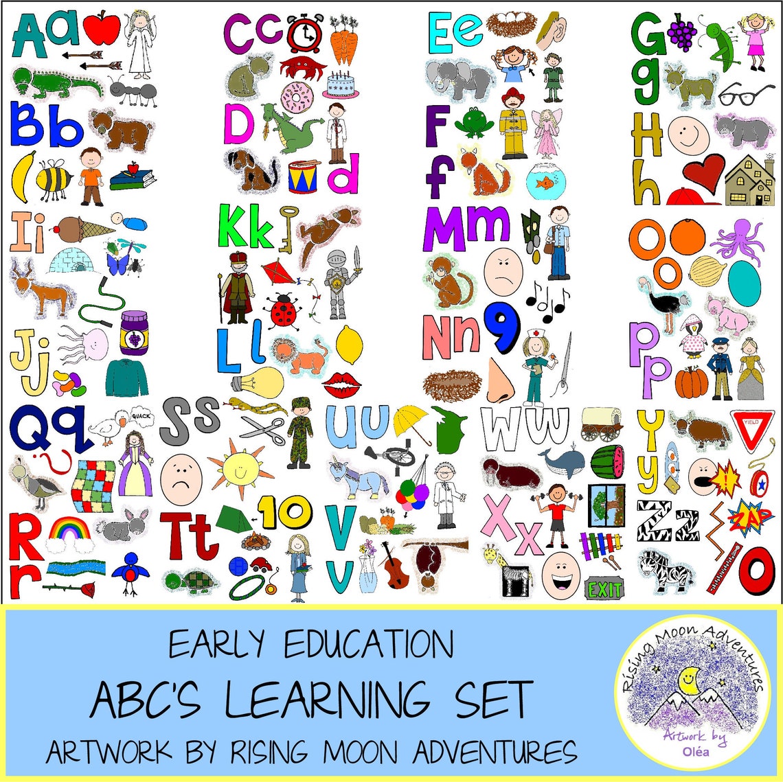 Abcs Alphabet Learning Set Download | Etsy