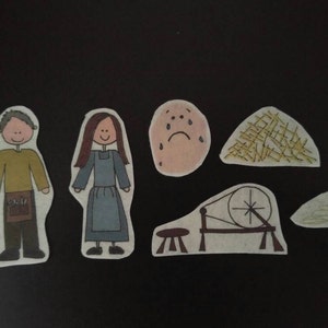 Rumpelstiltskin Cutouts with Laminated Story Card in Felt, Cardstock, or Laminated image 3