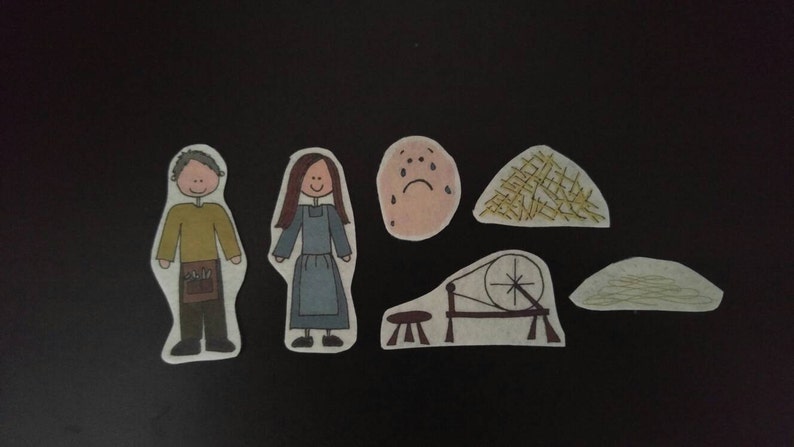 Rumpelstiltskin Cutouts with Laminated Story Card in Felt, Cardstock, or Laminated image 3