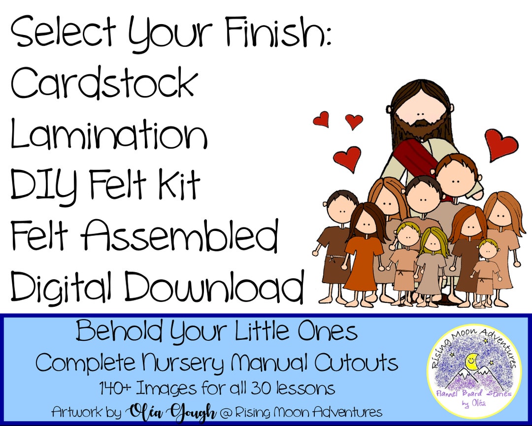 Complete LDS Nursery Manual Cutouts for Behold Your Little Ones