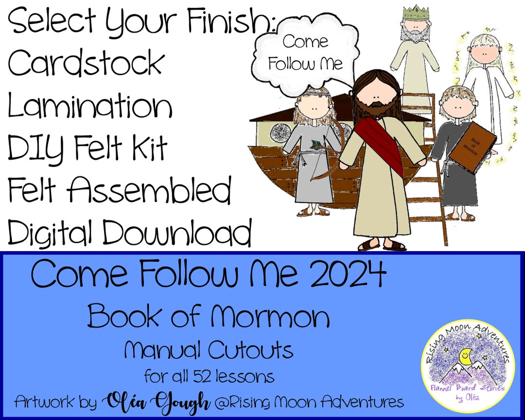 Come Follow Me 2024 Book of Mormon Cutouts With Outline Available in