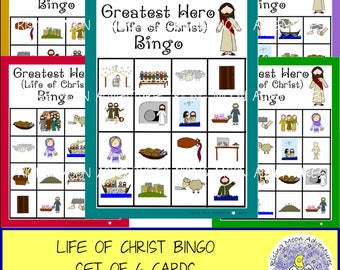 Greatest Hero life of Christ Bingo Game | Etsy