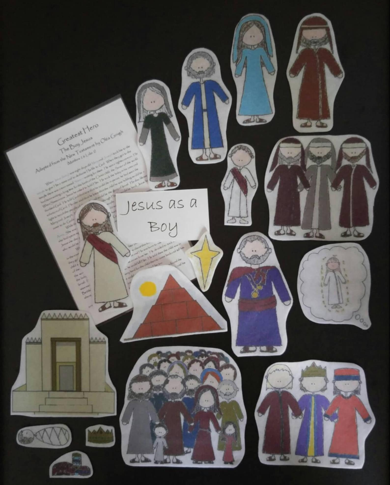 Young Jesus Flannel Board Stories Bible Felt Set With Story - Etsy