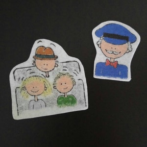 Wheels on the Bus Cutouts with Laminated Story Card available in Felt, Cardstock, or Laminated image 4