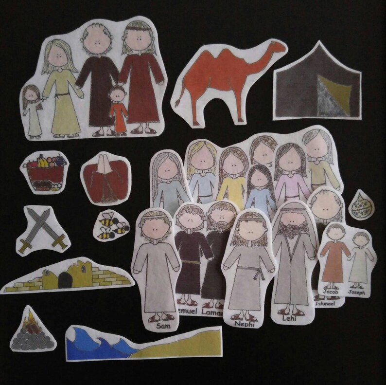 Lehi's Family Travels &amp; Divides Cutouts With Laminated | Etsy
