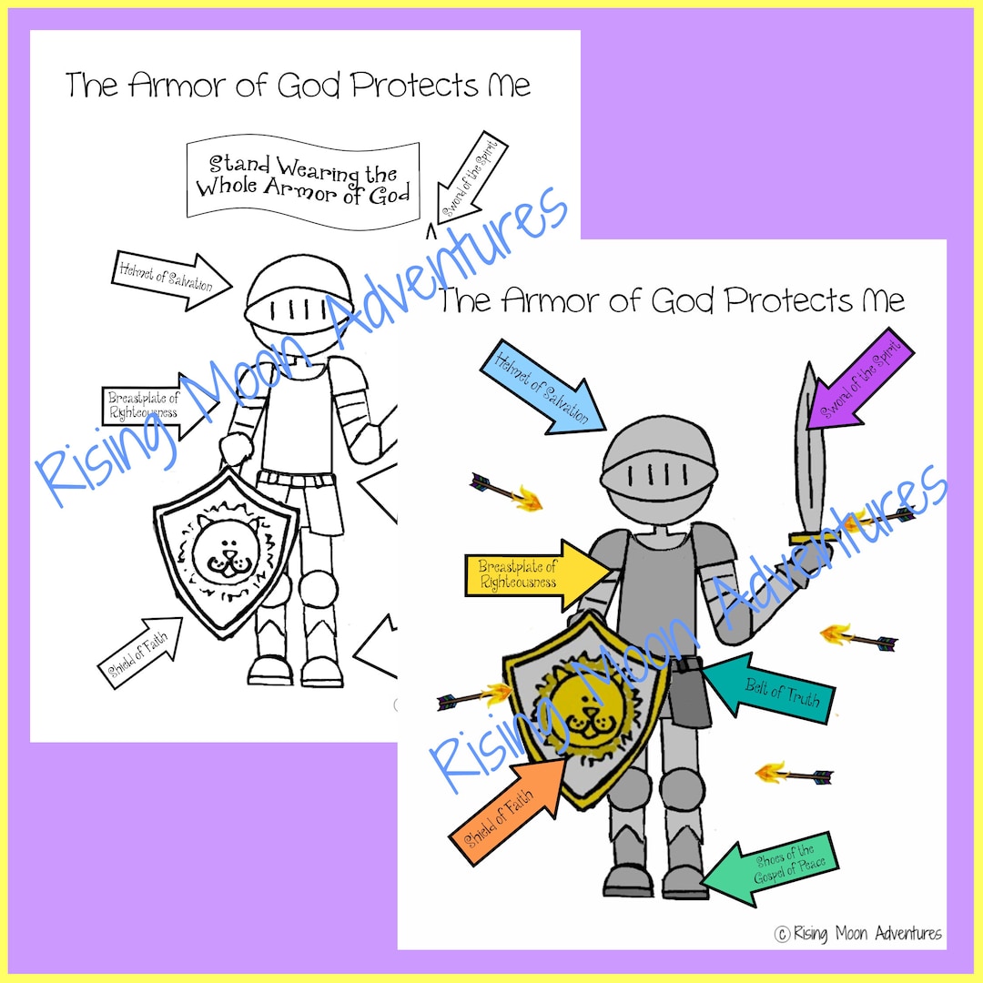 Armor of God Coloring Page Download - Etsy