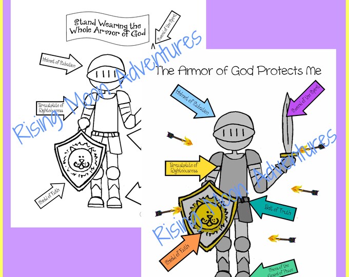 Armor of God Coloring Page Download - Etsy
