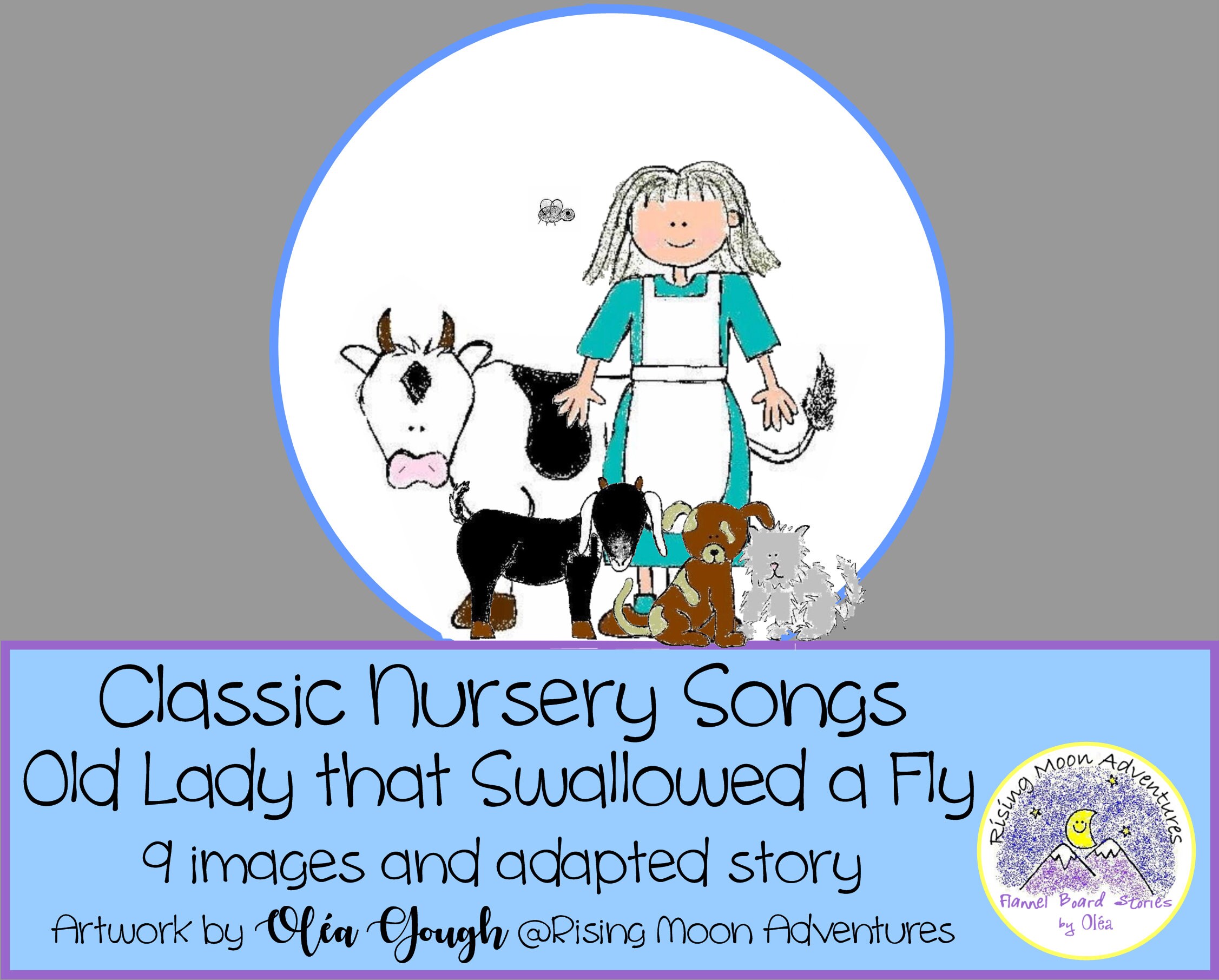 The Old Lady Who Swallowed A Fly Images Download With Included Etsy