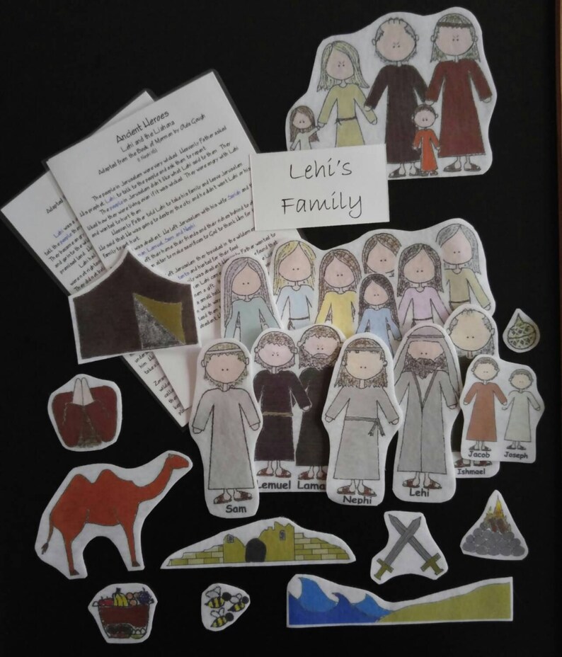 Lehi's Family Travels &amp; Divides Cutouts With Laminated | Etsy