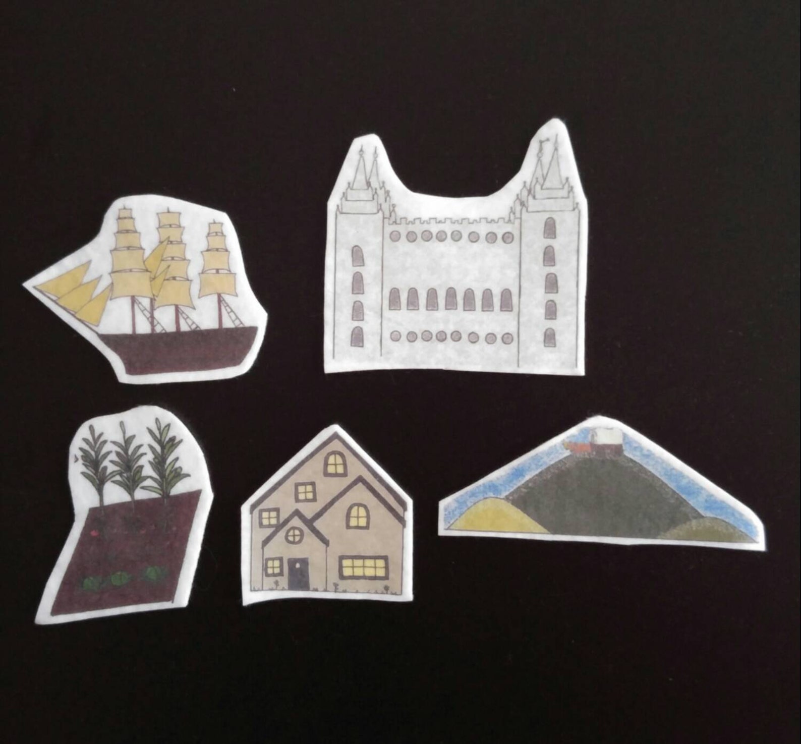 Mormon Pioneer Cutouts With Laminated Story Card Available in - Etsy