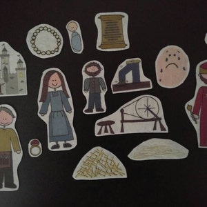 Rumpelstiltskin Cutouts with Laminated Story Card in Felt, Cardstock, or Laminated image 2