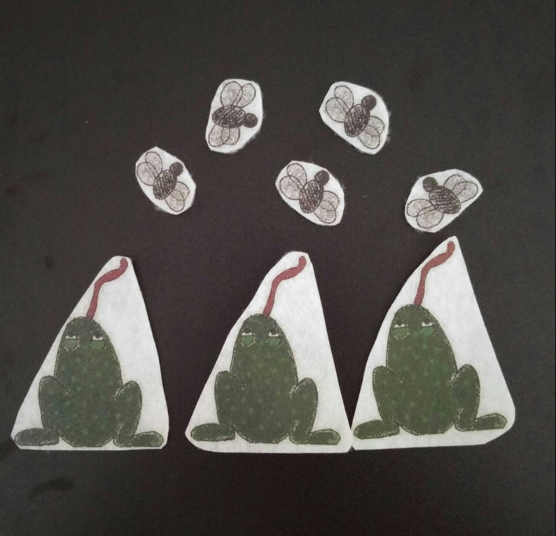 Five Little Speckled Frogs Cutouts with Laminated Lyrics Card Available in Felt, Cardstock or Laminated image 4