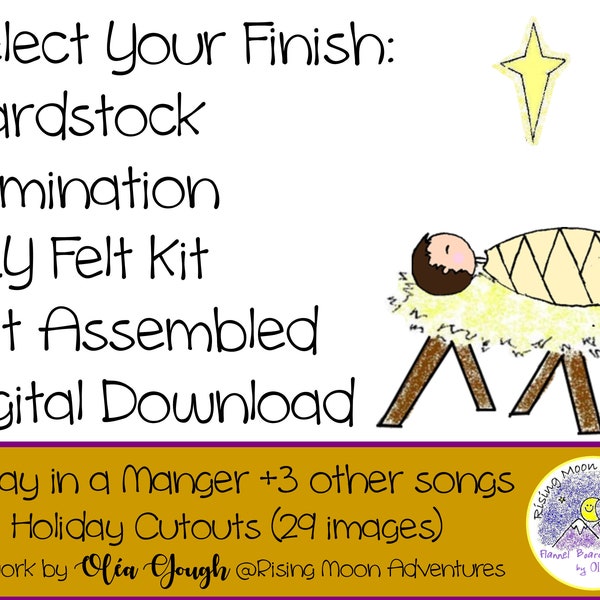 Lds Away in a Manger Song Cards - Etsy