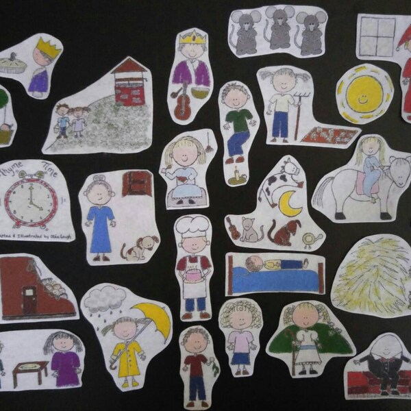 Nursery Rhymes Flannel Board Stories Felt Set with Story Card