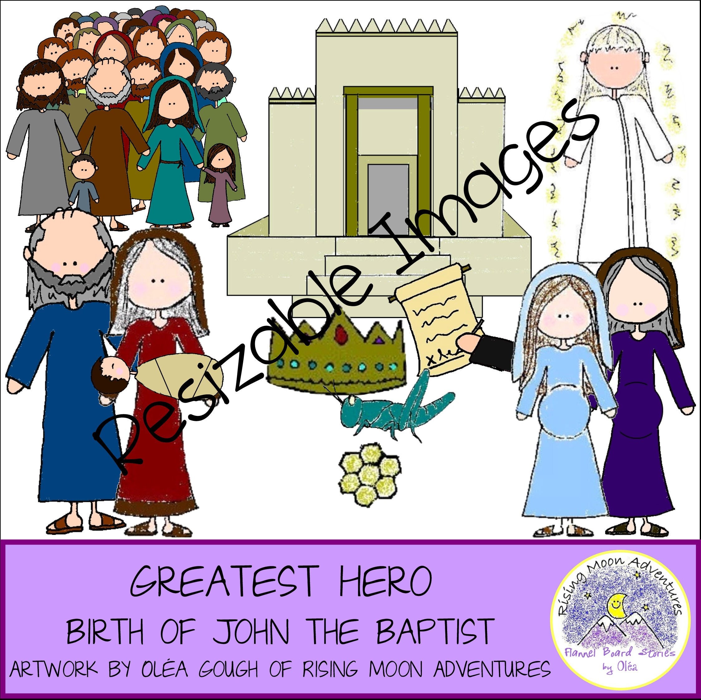 Birth of John the Baptist Bible Resizable Images Download With - Etsy
