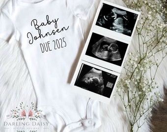 Anuncio de embarazo en redes sociales / Descarga digital / Entrega en 24 horas / Género neutro / anuncio de bebé por ultrasonido