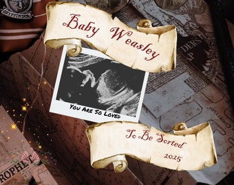 Wizard Map Anuncio de embarazo en redes sociales / Mágico / Descarga digital / Entrega en 24 horas / Género neutro / anuncio de bebé por ultrasonido