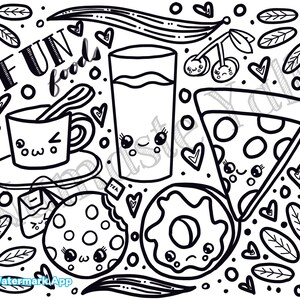 Digital Kawaii Japanese Coloring Pages