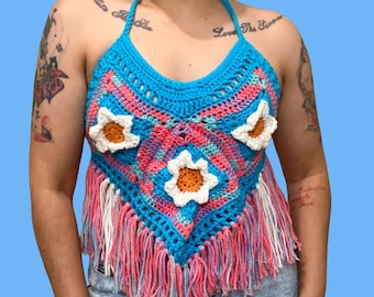 Floral Crochet Top