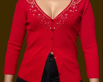 LouLou Red beaded top