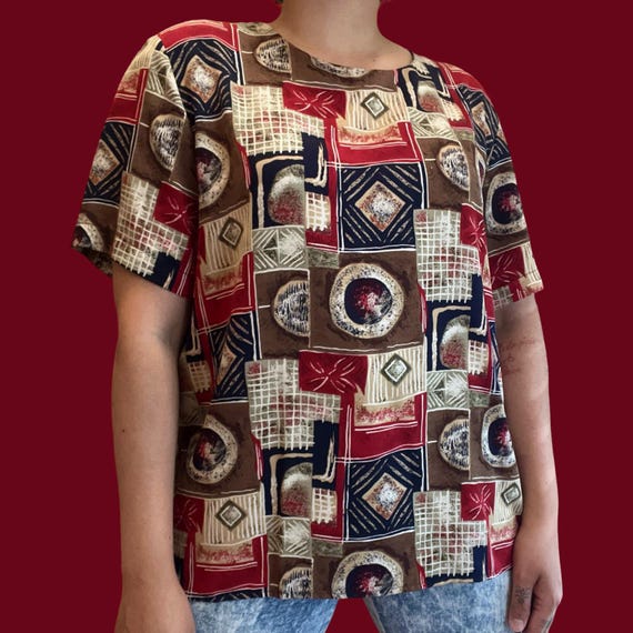 Vintage Notations printed blouse - image 3