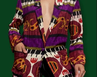 Barrie Stephens Purple printed Blazer