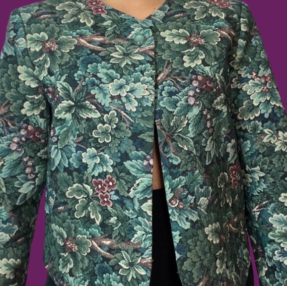 Handmade floral jacket with one button - image 3