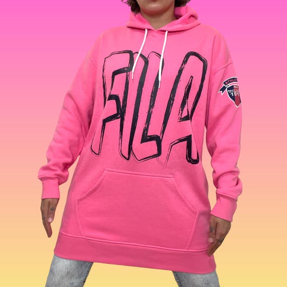 Pink Fila hoodie dress