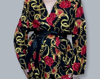 B.G.B. Black floral blazer