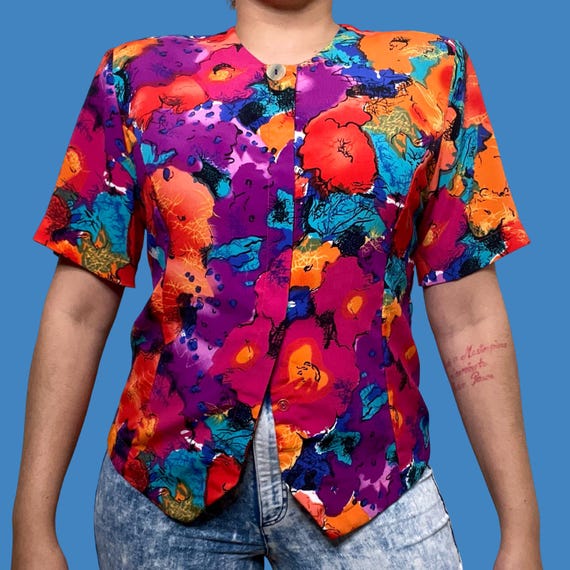Vibrant Kathy Che blouse