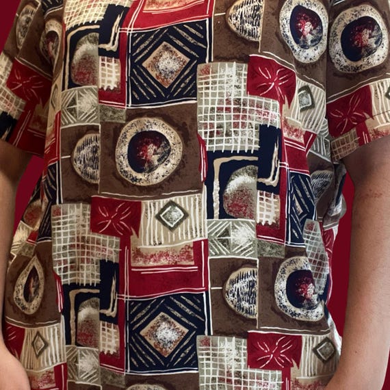 Vintage Notations printed blouse - image 4