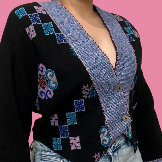 Vintage cropped double button  jacket - image 5