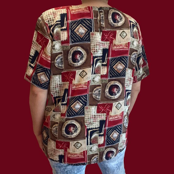 Vintage Notations printed blouse - image 6