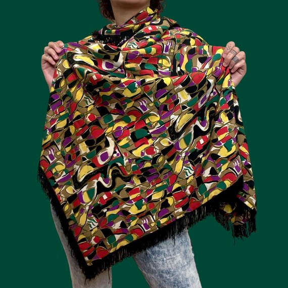 oversized printed scarf - image 1