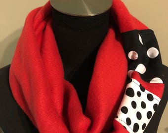 Red and Black "Splash" - Infinity Splash Scarf