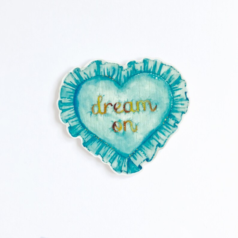 Dream On Blue Brooch Pin Badge