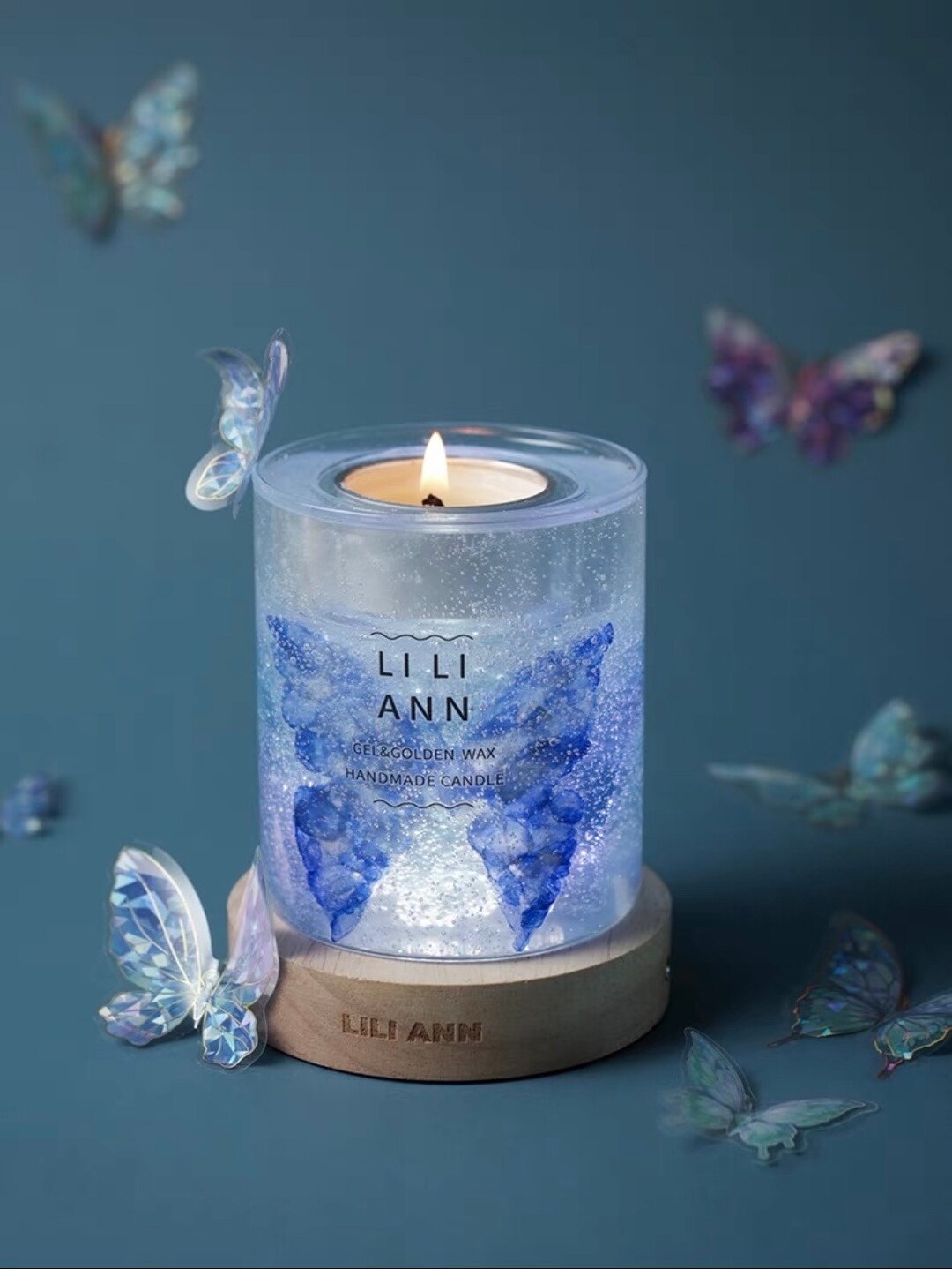 Floating Butterfly Candle: Handmade Crystal Wax With LED Charging ...