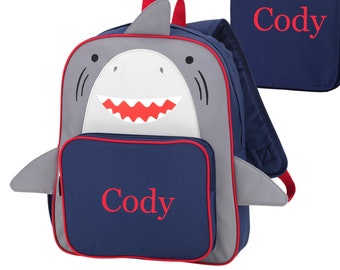 shark bookbag with lunch box