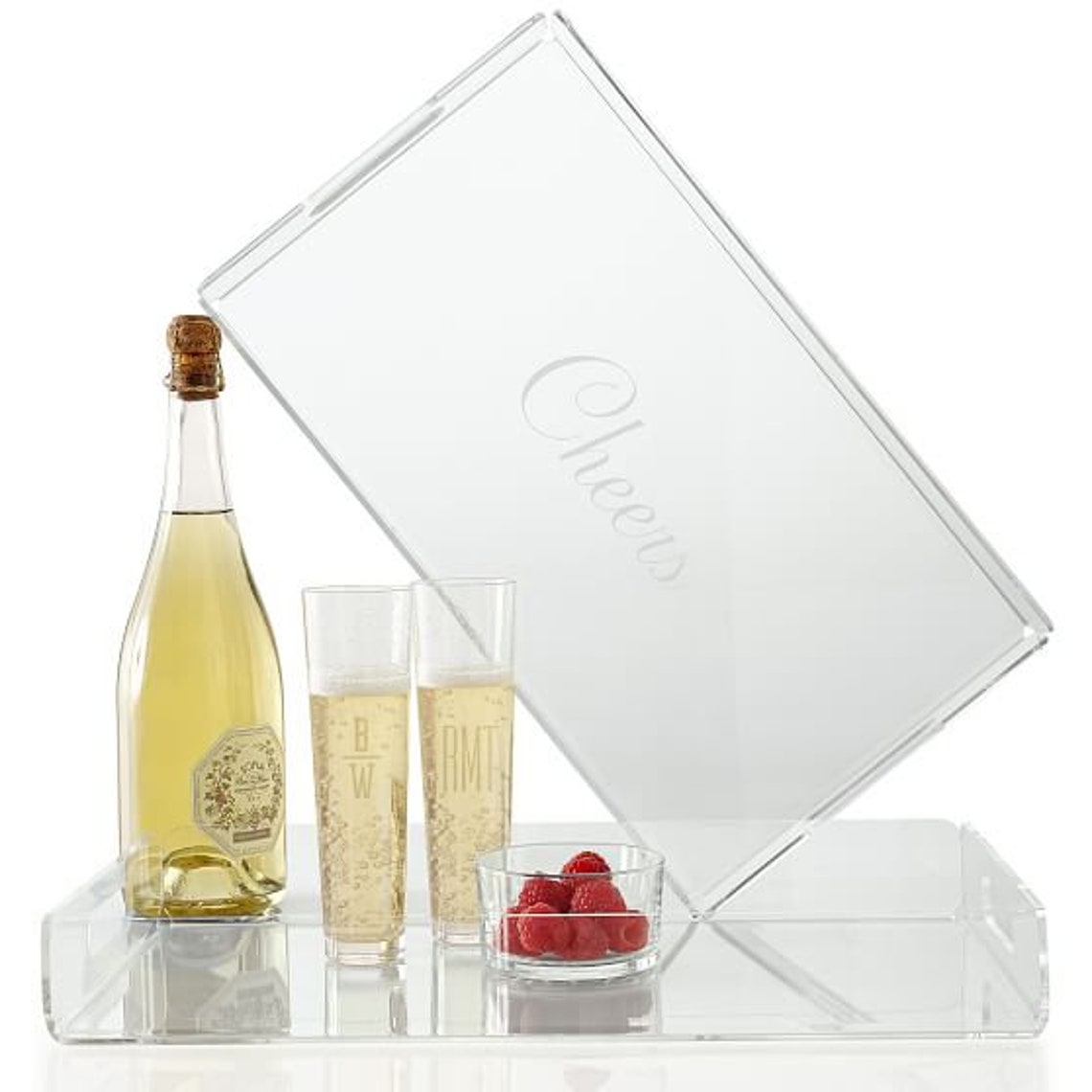 Personalized Acrylic Serving Tray Engraved Monogram Tritan Etsy