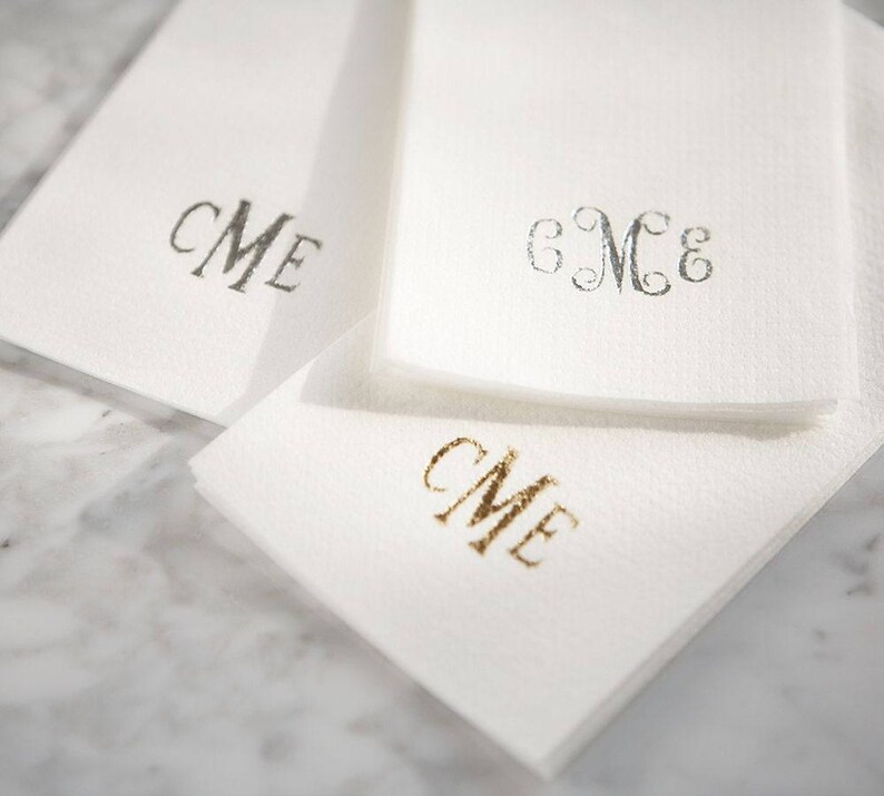 Monogrammed Disposable Guest Towels for Bathroom Set of 25 or Etsy