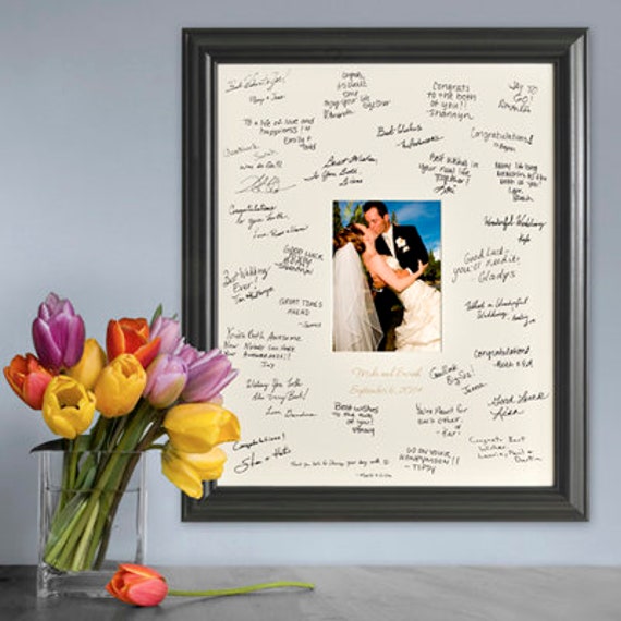 Personalized Wedding Wishes And Guest Signatures Photo Frame Image 0