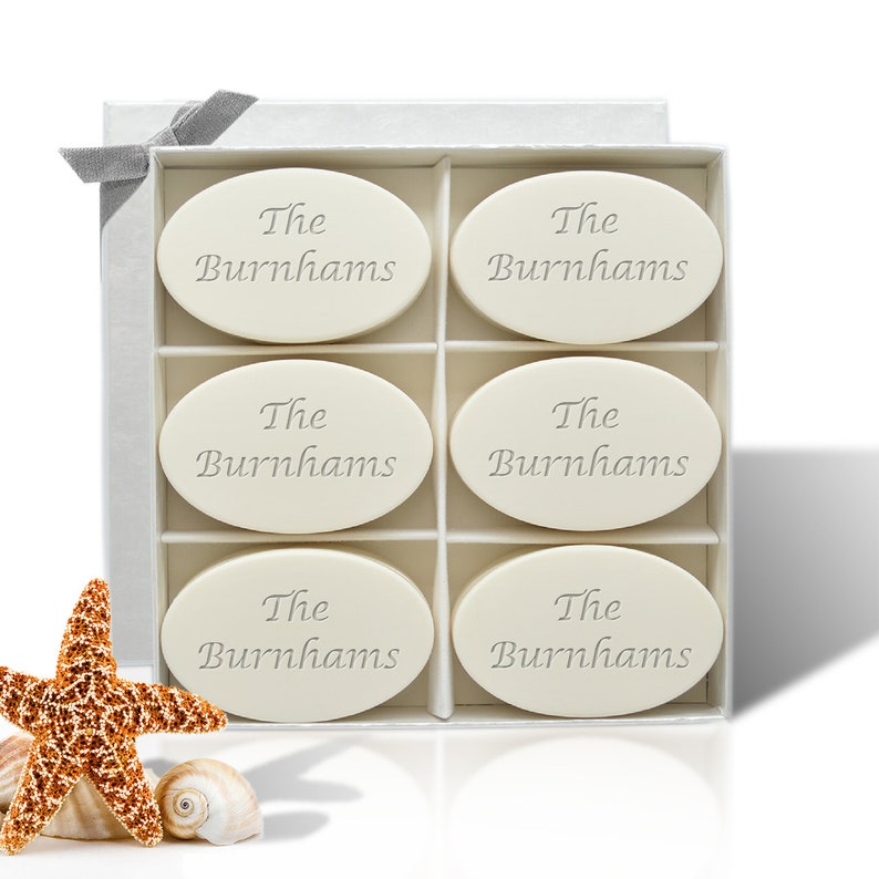 Personalized Six Bar Soap Set Luxurious Monogrammed Spa Etsy