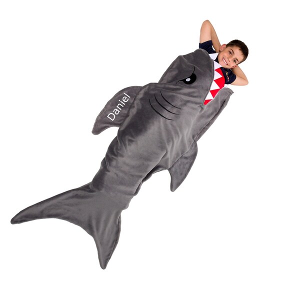 personalized shark blanket