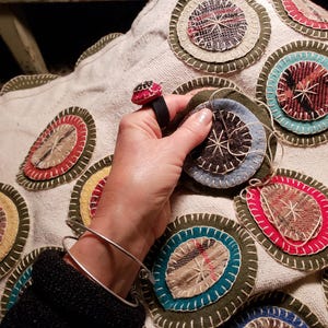 Ring Pincushion -Adjustable- Pick One (sewing accessory)