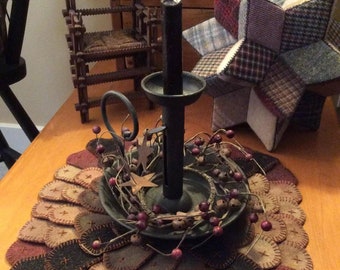 April&#39;s Petal Mat, PRINTED PATTERN (wool applique, penny rug)