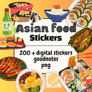 GoodNotes Planner Stickers | Asian food sticker | food digital sticker | food png Goodnotes
